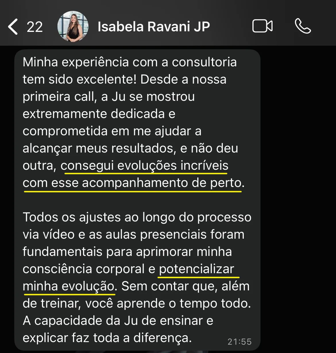 Feedback de aluna 2