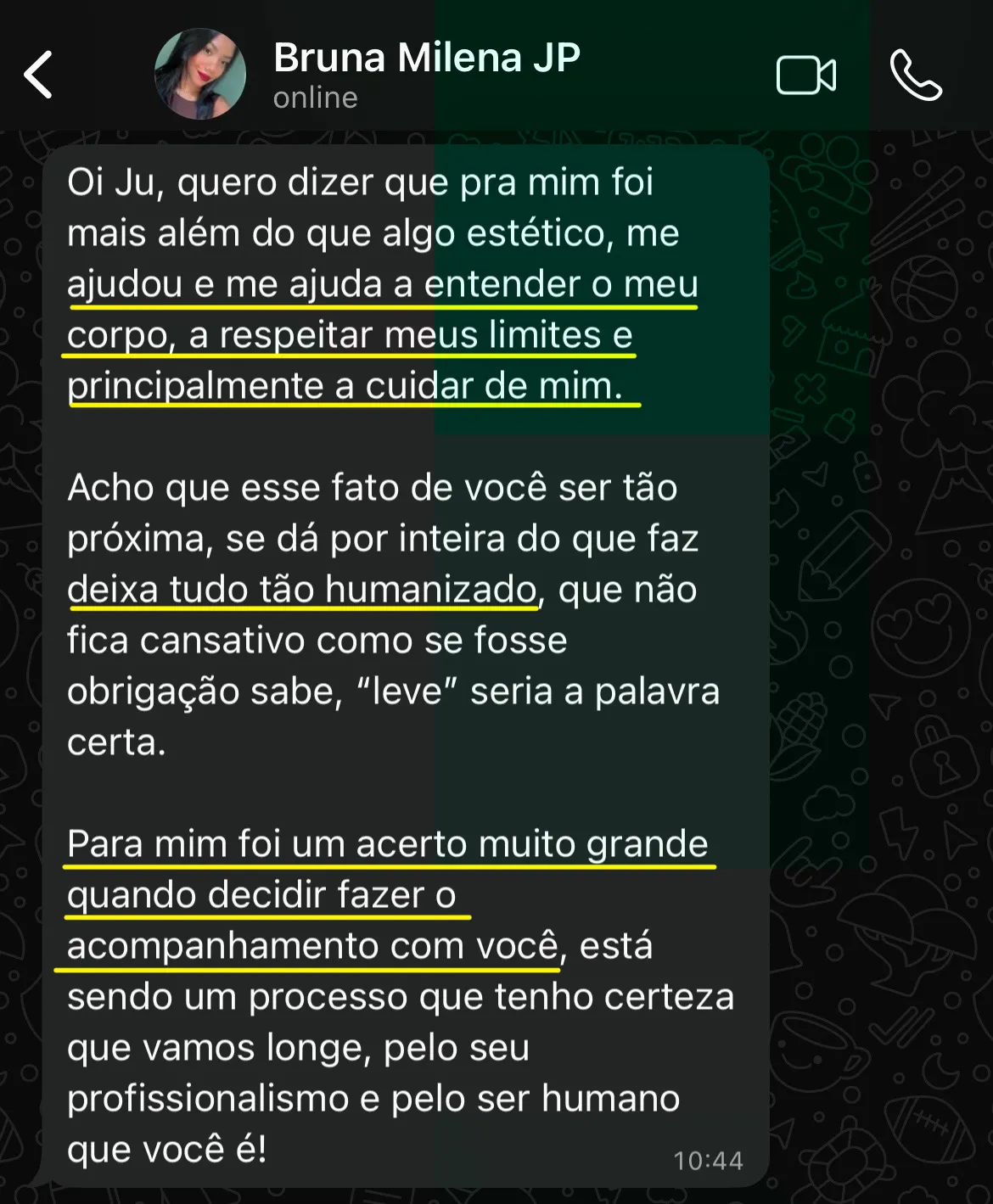 Feedback de aluna 3